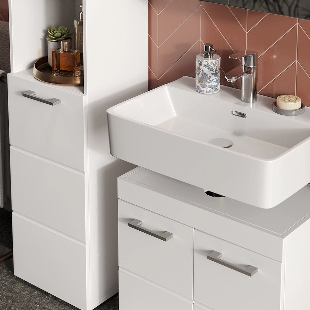 Mobile bagno alto Luna Bianco 37 x 190 cm Vicco
