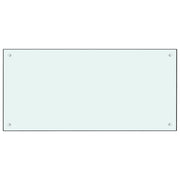 vidaXL Paraschizzi per Cucina Bianco 100x50 cm in Vetro Temperato