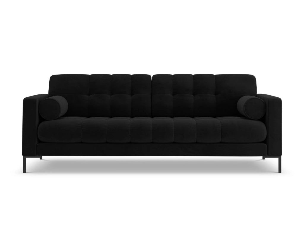 Cosmopolitan Design - Divano "Bali" 3 posti in velluto nero 