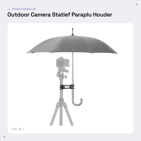 Accessorio per Fotografia - Stativo con Ombrello - Chiusura per Fotocamera - Accessorio Portatile - Leggero - Protezione Solare e Pioggia - Chiusura per Fotocamera 

Modello: 
Specifica: 
Codice prodotto: