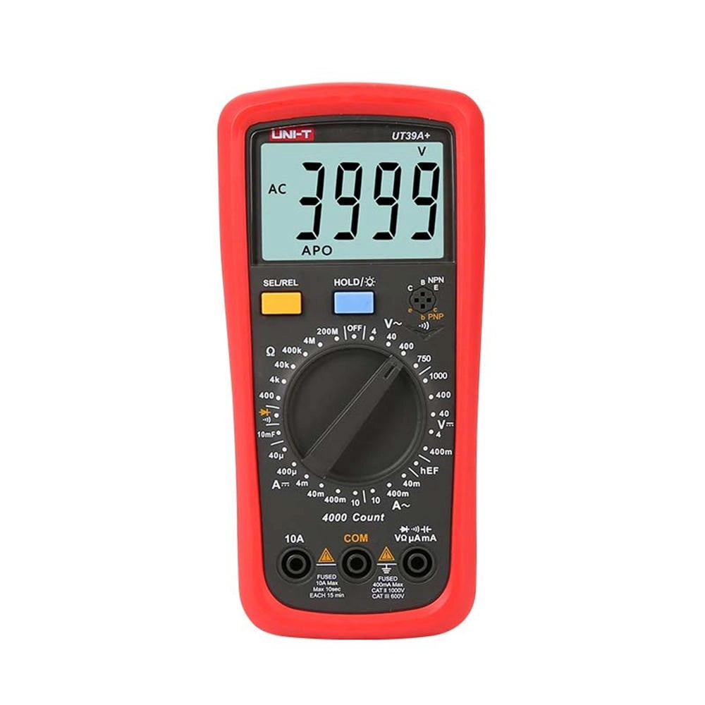 Trade Shop - Multimetro Tester Digitale Professionale Volt Ampere Farad Puntali Ut39a+ -