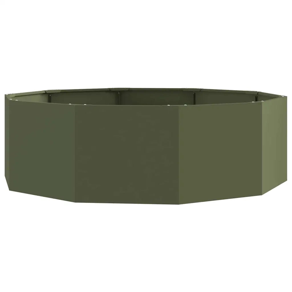 Fioriera Verde oliva 120 x 120 x 35 cm Acciaio 883727