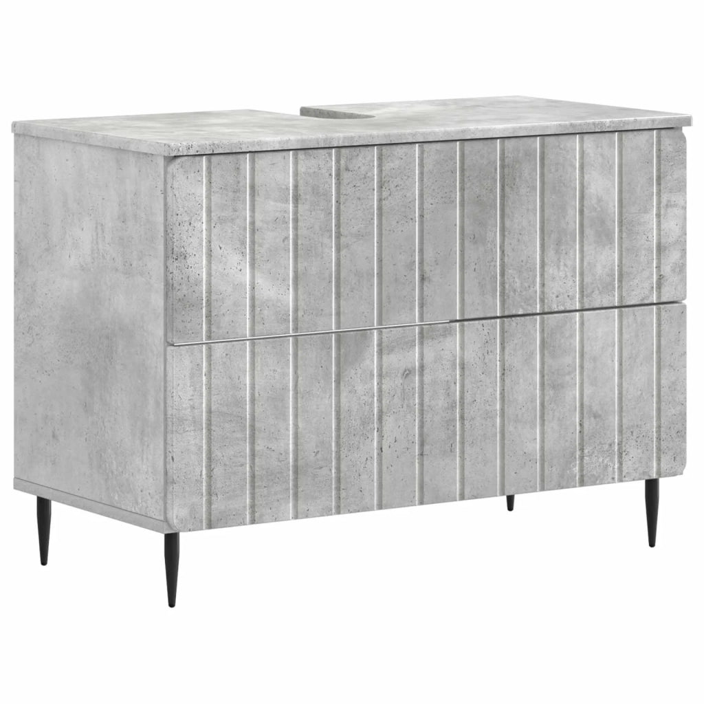 Armadio per Lavabo da Bagno ZWOLLE Grigio Cemento 896358