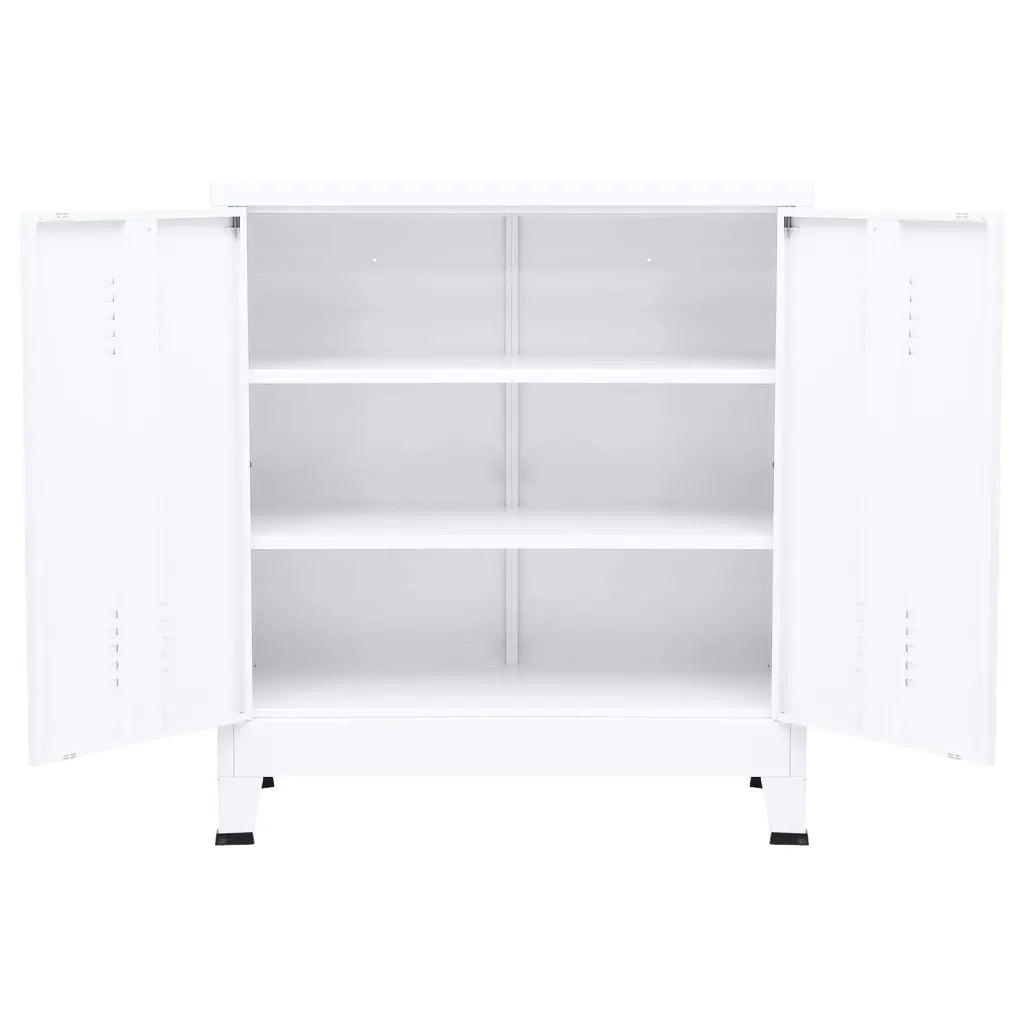 Armadio Classificatore Industriale Bianco 90x40x100 cm Acciaio 339624