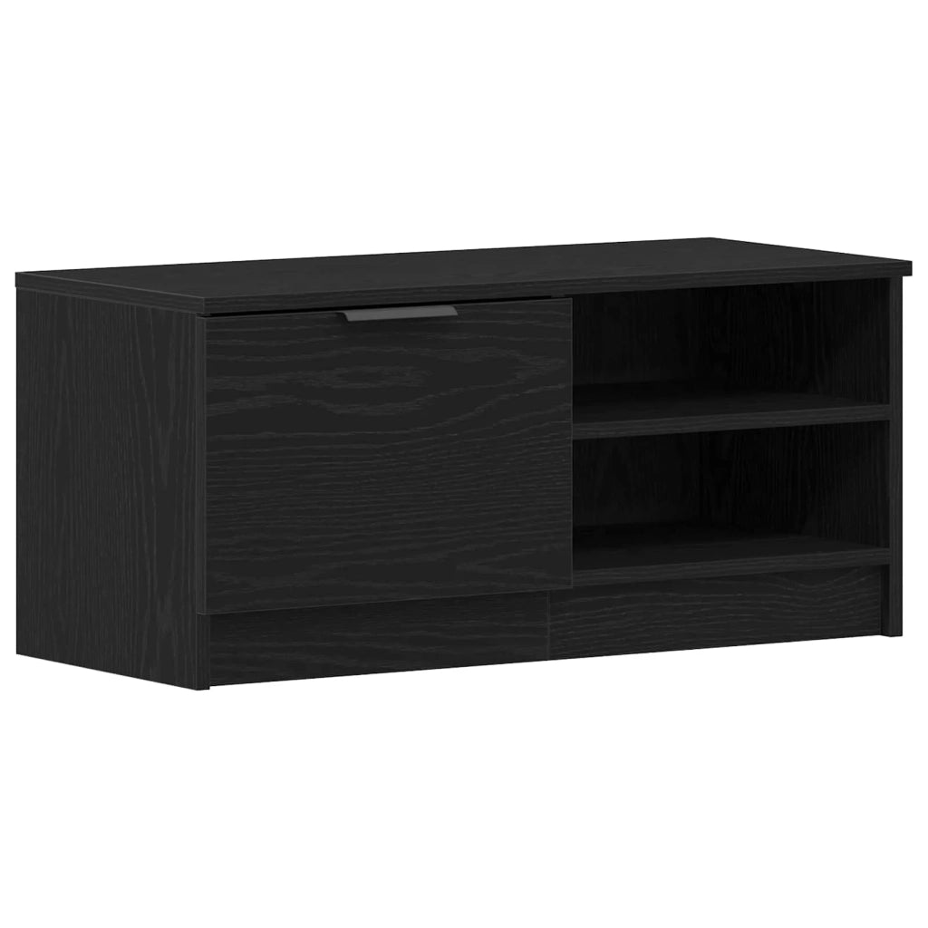 Mobile TV Rovere Nero 80 x 35 x 36,5 cm Legno multistrato 862745