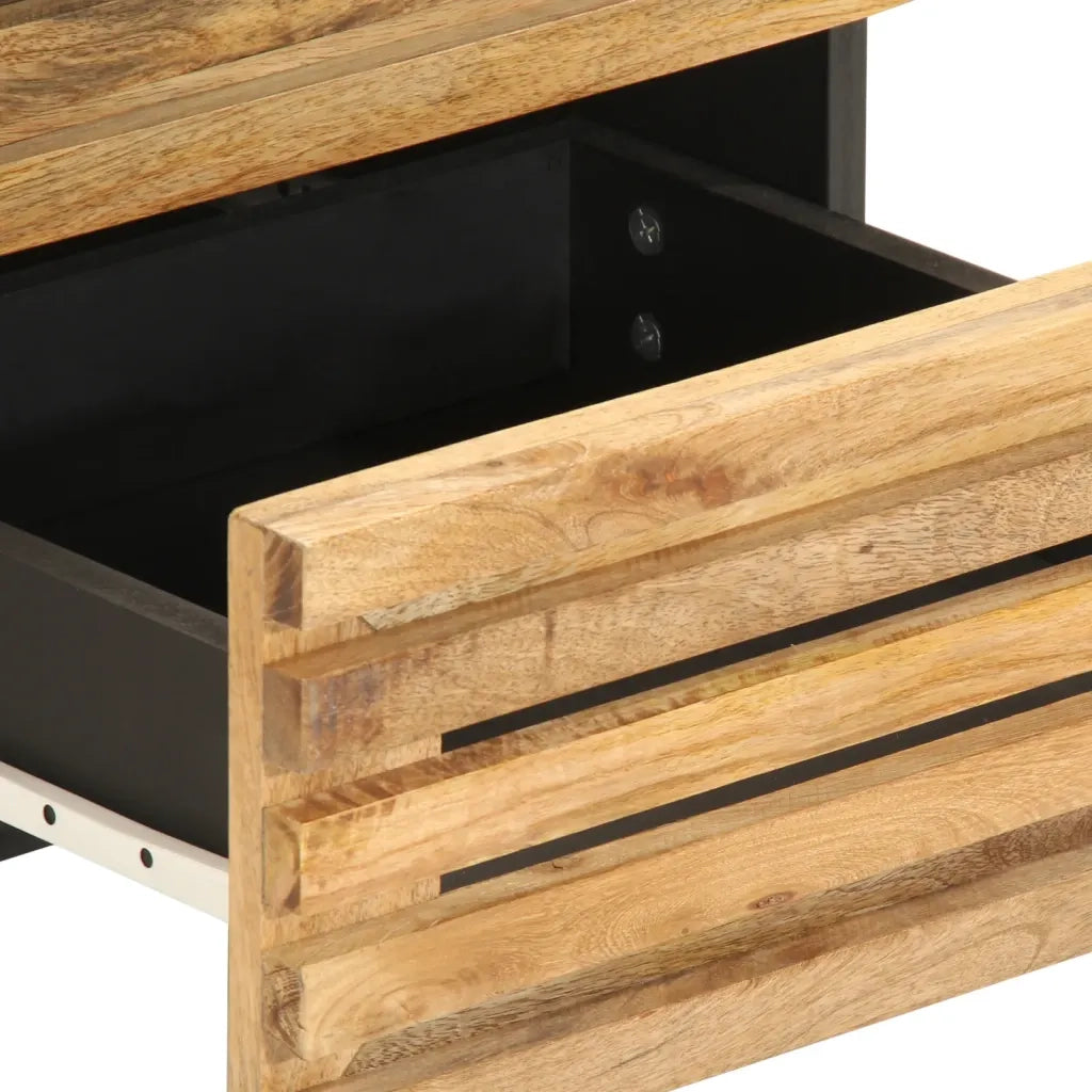 Comodini 2pz 40x34x46 cm in Legno Massello di Mango 377427