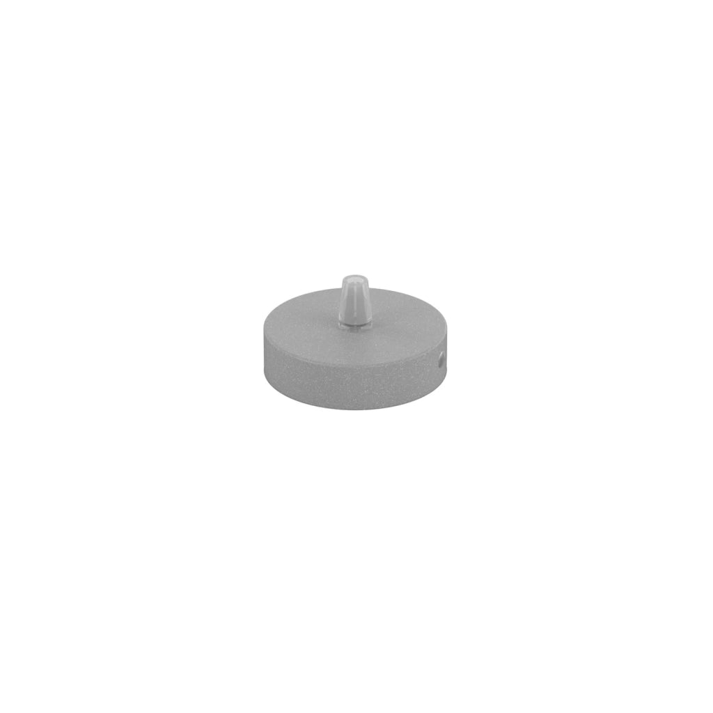 Rosone Serracavo Esterno Metallo Grigio 1 Foro D8Cm