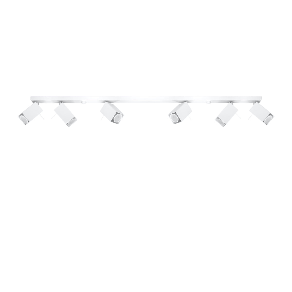 Lampada da soffitto MERIDA in stile industriale a 6 luci regolabile in acciaio bianco