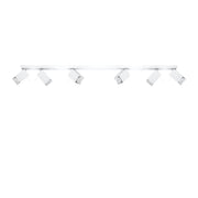 Lampada da soffitto MERIDA in stile industriale a 6 luci regolabile in acciaio bianco