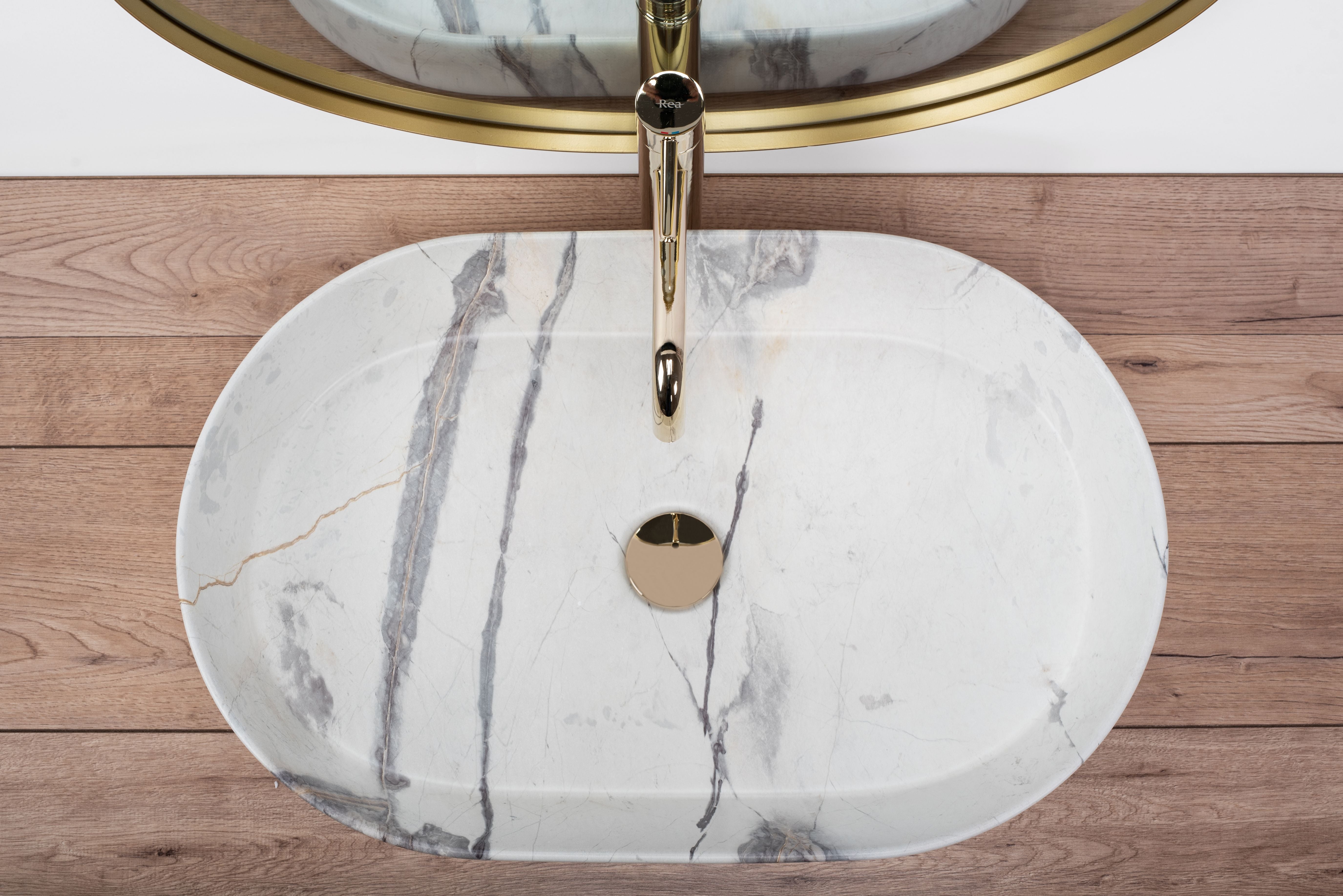 Lavabo Da Appoggio Rea Nadia 60 Sand