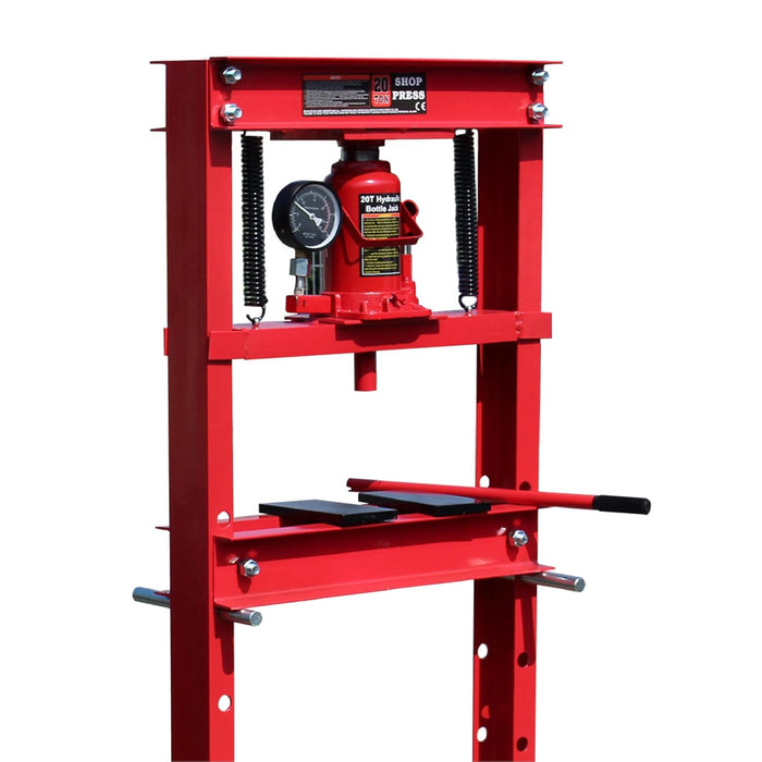 Pressa idraulica da officina 20t Pressa a telaio per cuscinetti con manometro