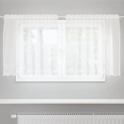 Tenda in Pizzo con tende Floreale Bianco 80 x 150 cm Poliestere 4107865