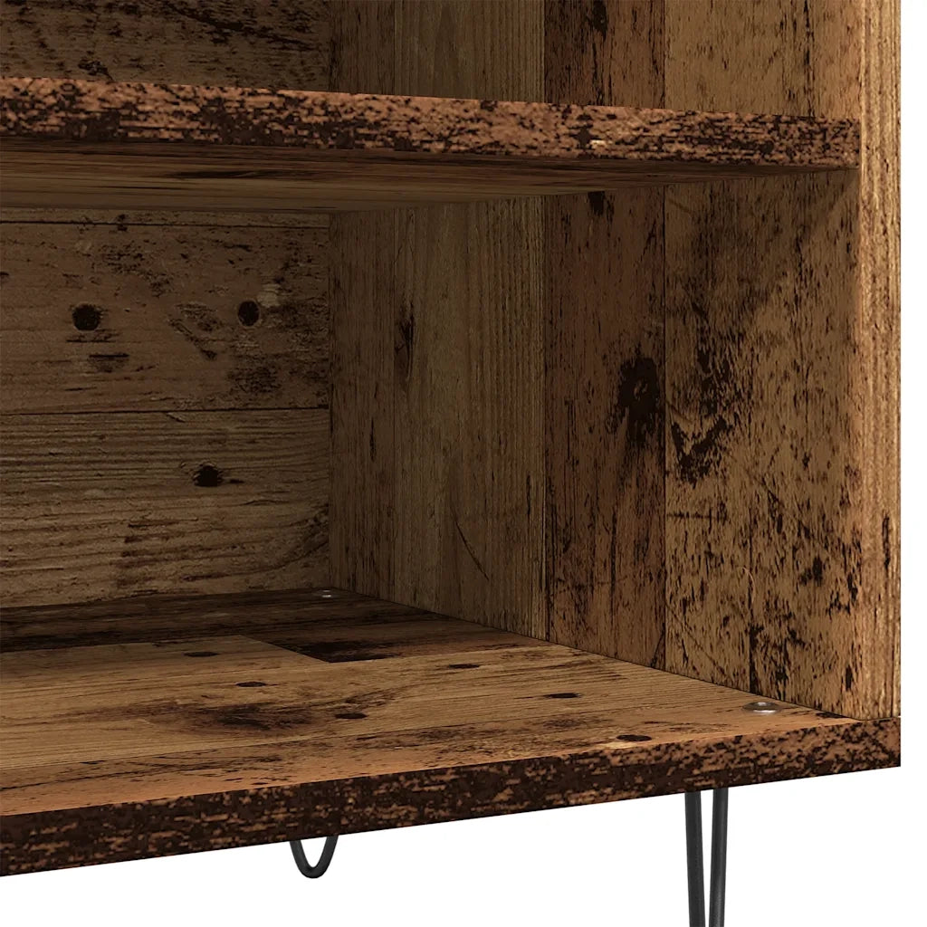 Mobile Porta Dischi Legno Antico 84,5x38x48cm Legno Multistrato