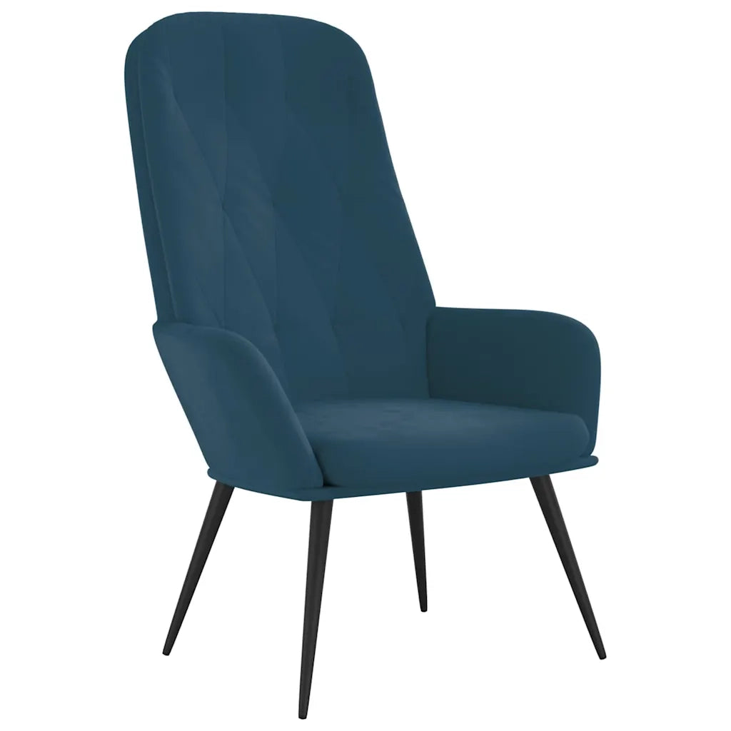 Poltrona Relax-Poltroncina Blu in Velluto 859778
