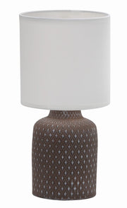 Lampada da tavolo Candellux INER 41-79862 marrone/bianco