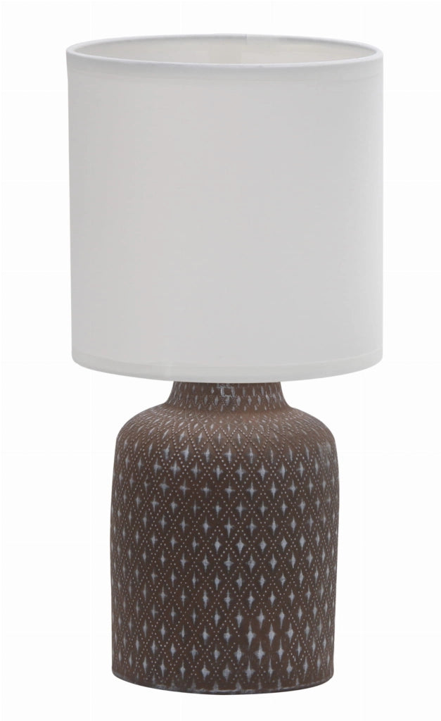 Lampada da tavolo Candellux INER 41-79862 marrone/bianco