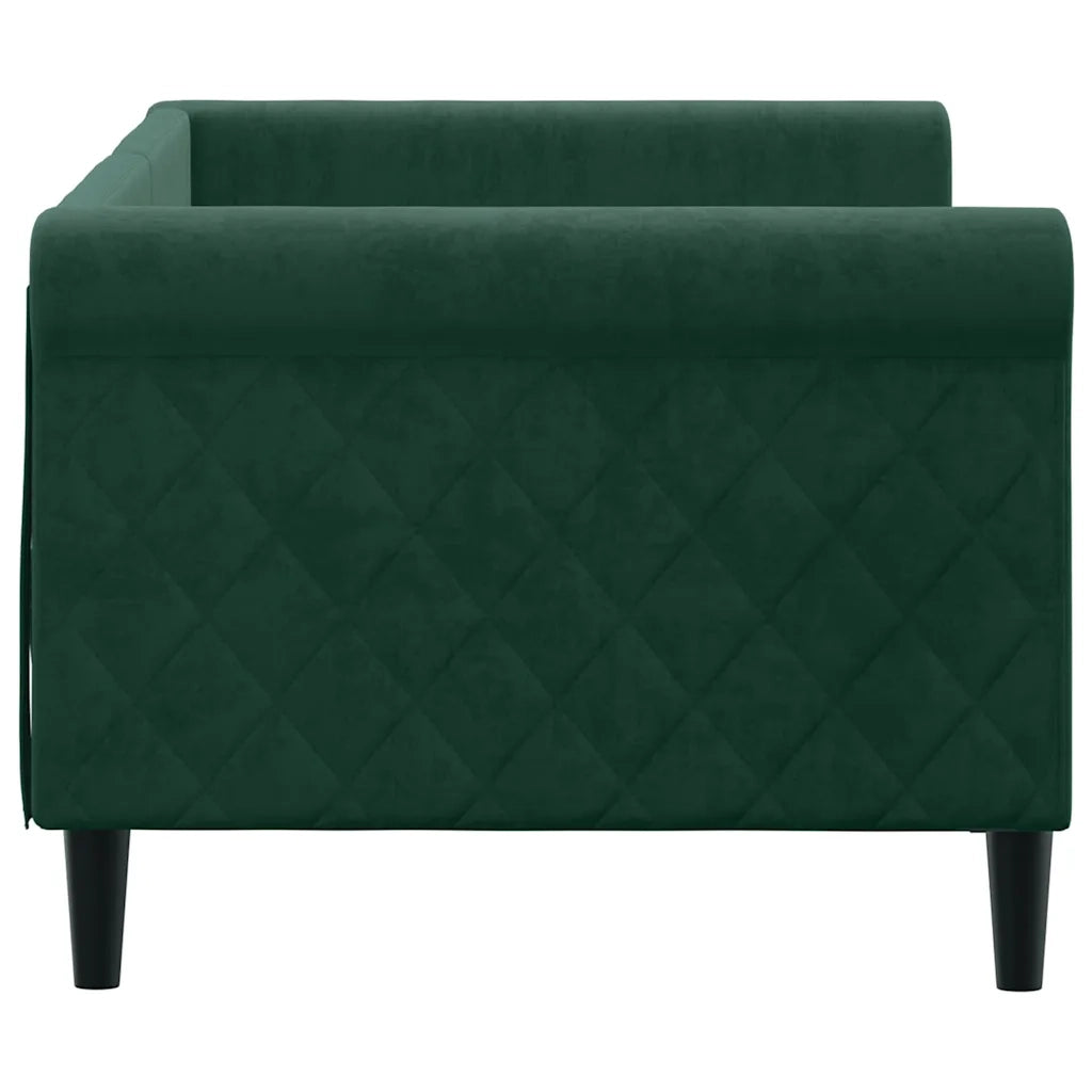 Letto da Giorno Verde Scuro 80x200 cm in Velluto