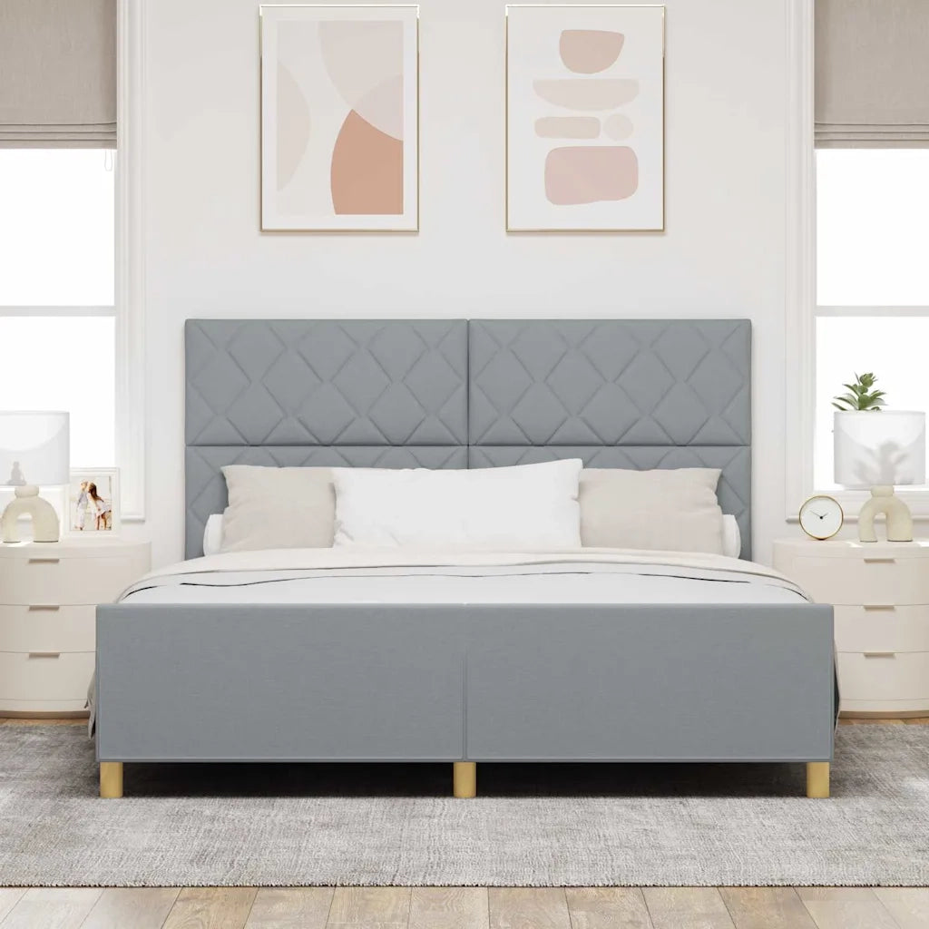 Struttura del letto Grigio chiaro 180 x 200 cm Tessuto 3344823