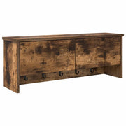 Appendiabiti a muro con lo scaffale Rovere fum¨¦ 80 x 20 x 30 cm CFW9107519