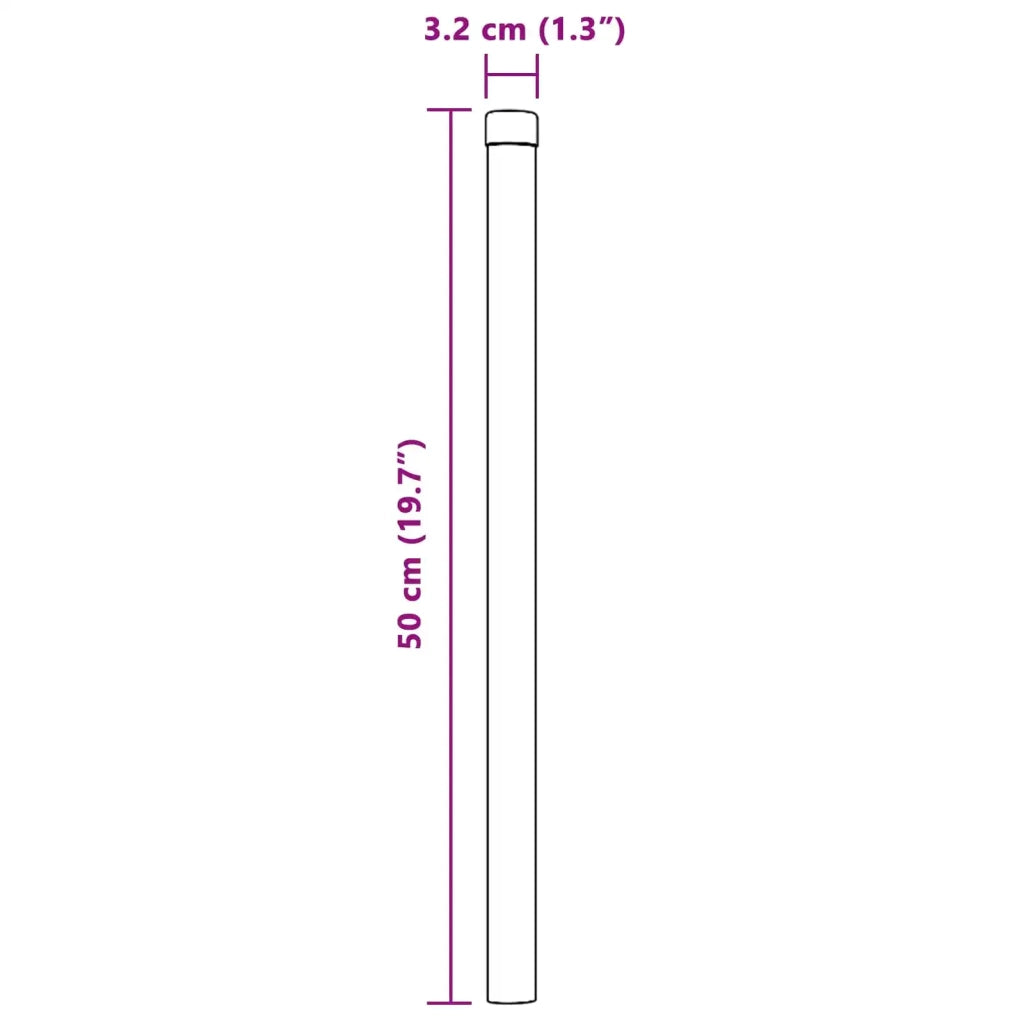 Palo della recinzione 2 pz Argento 50 cm CFW7993664