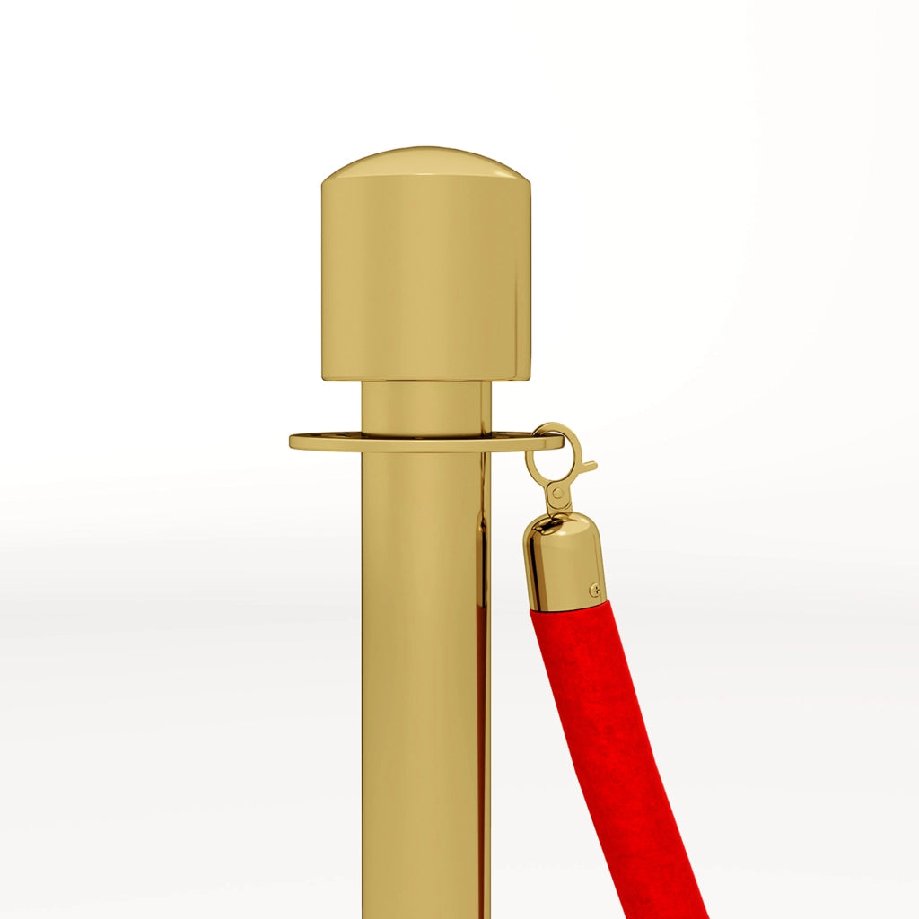 Set 2 separatori in acciaio inossidabile con corda velluto ¨C zephmum ¨C rosso, dorato, 1.5 m
