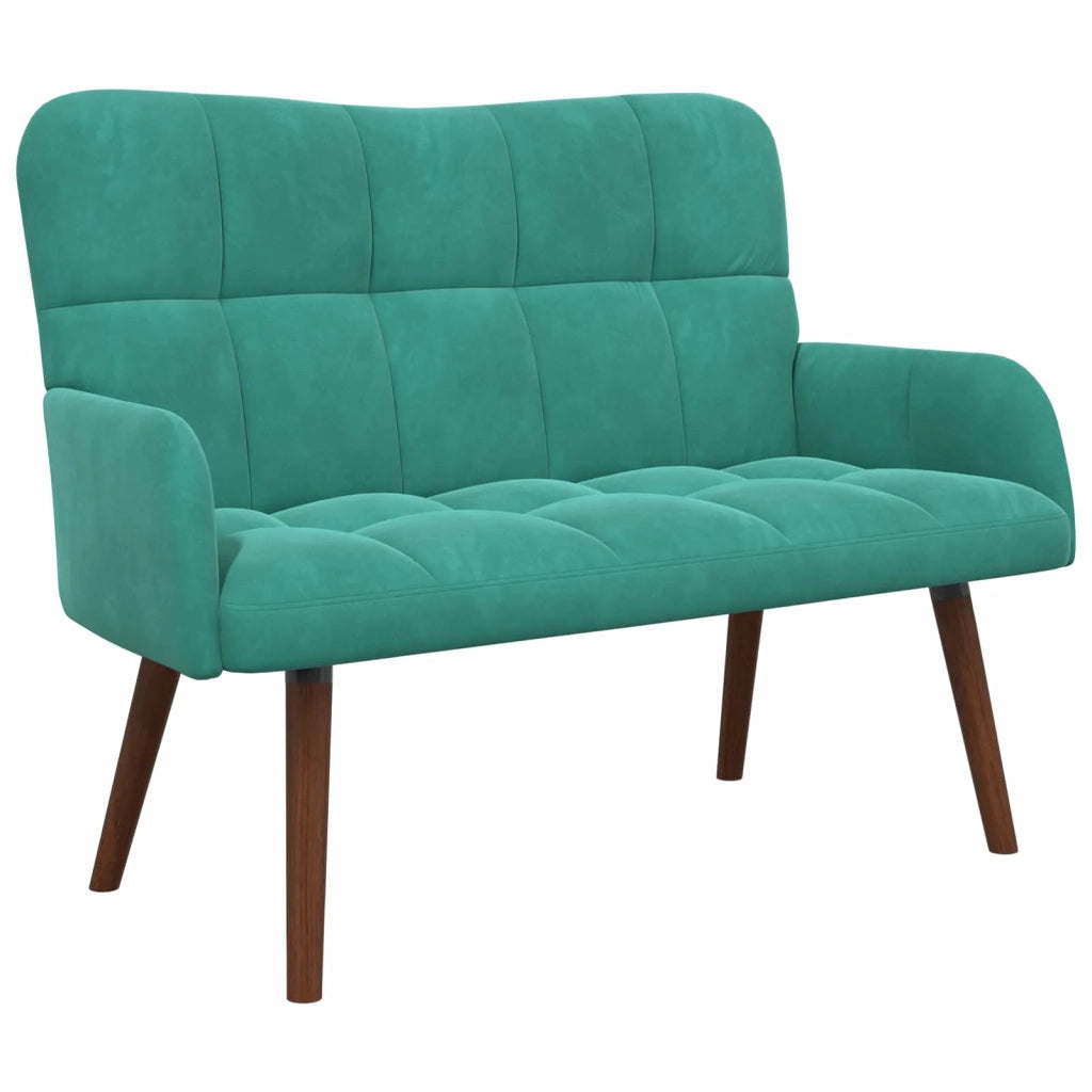 Sofa a Due Posti Turchese 115 x 61 x 87 cm Velluto