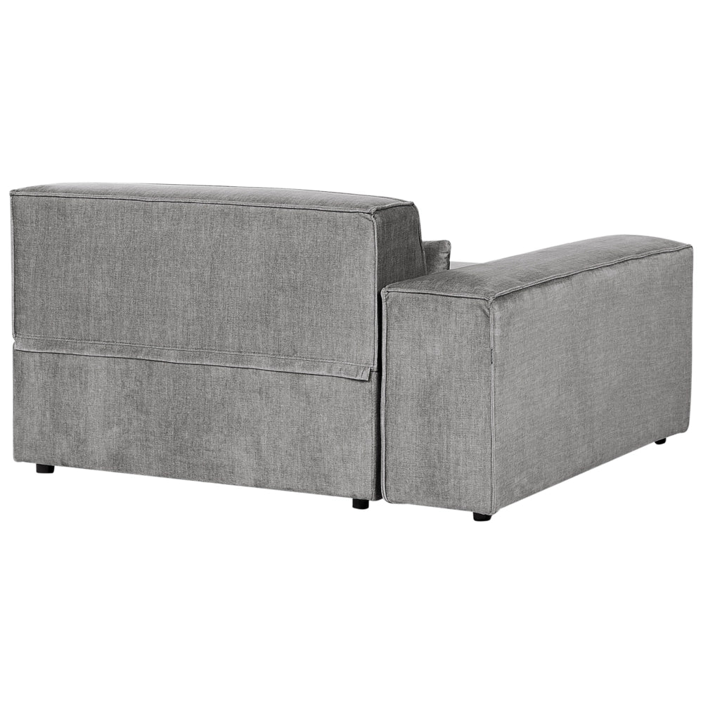 Divano componibile a 3 posti Divano componibile in tessuto grigio con gambe nere Soggiorno moderno