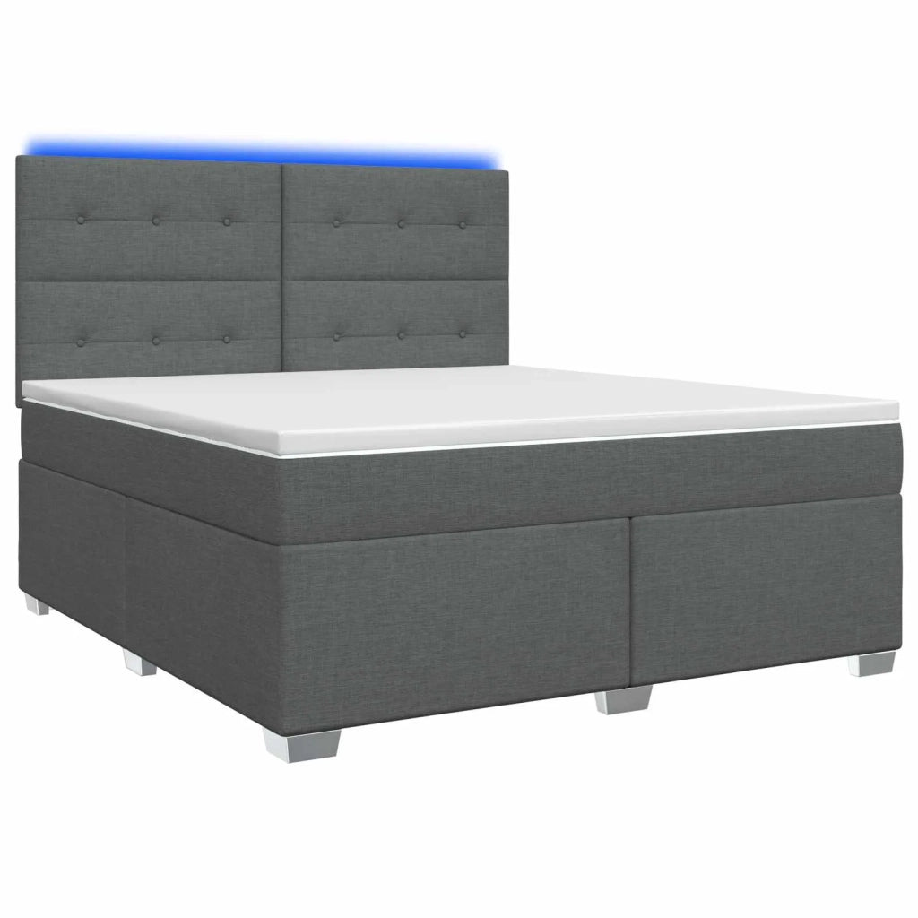 Letto box spring con materasso Grigio Scuro 180 x 200 cm 3454930
