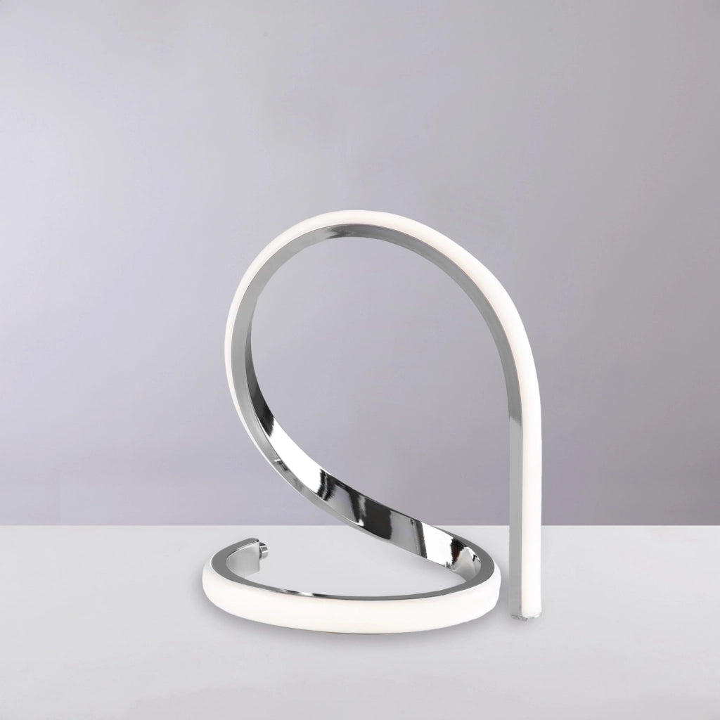Lumetto Moderno Infinity Luce Led Integrata Metallo E Alluminio Cromo