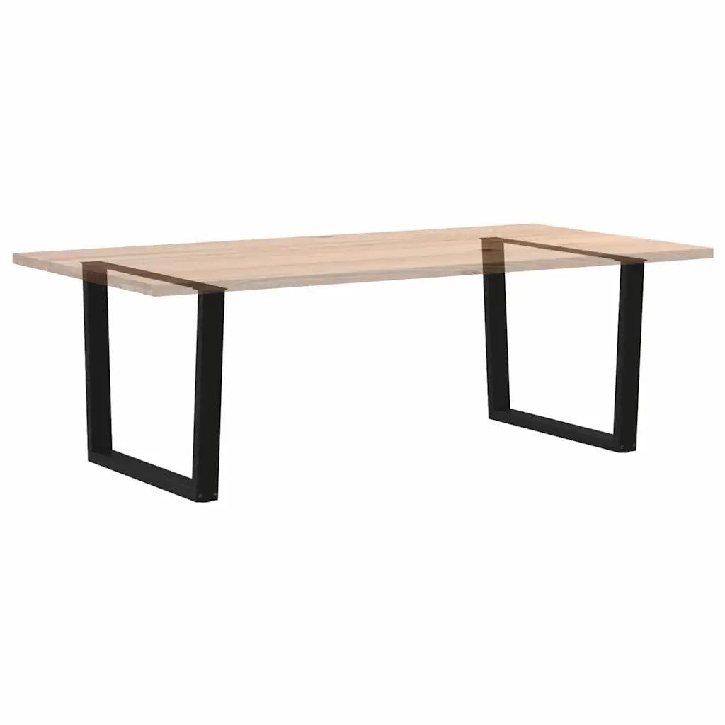 vidaXL Gambe per tavolo da pranzo a forma di V 2 pz nere 100x(72-73,3) cm in acciaio