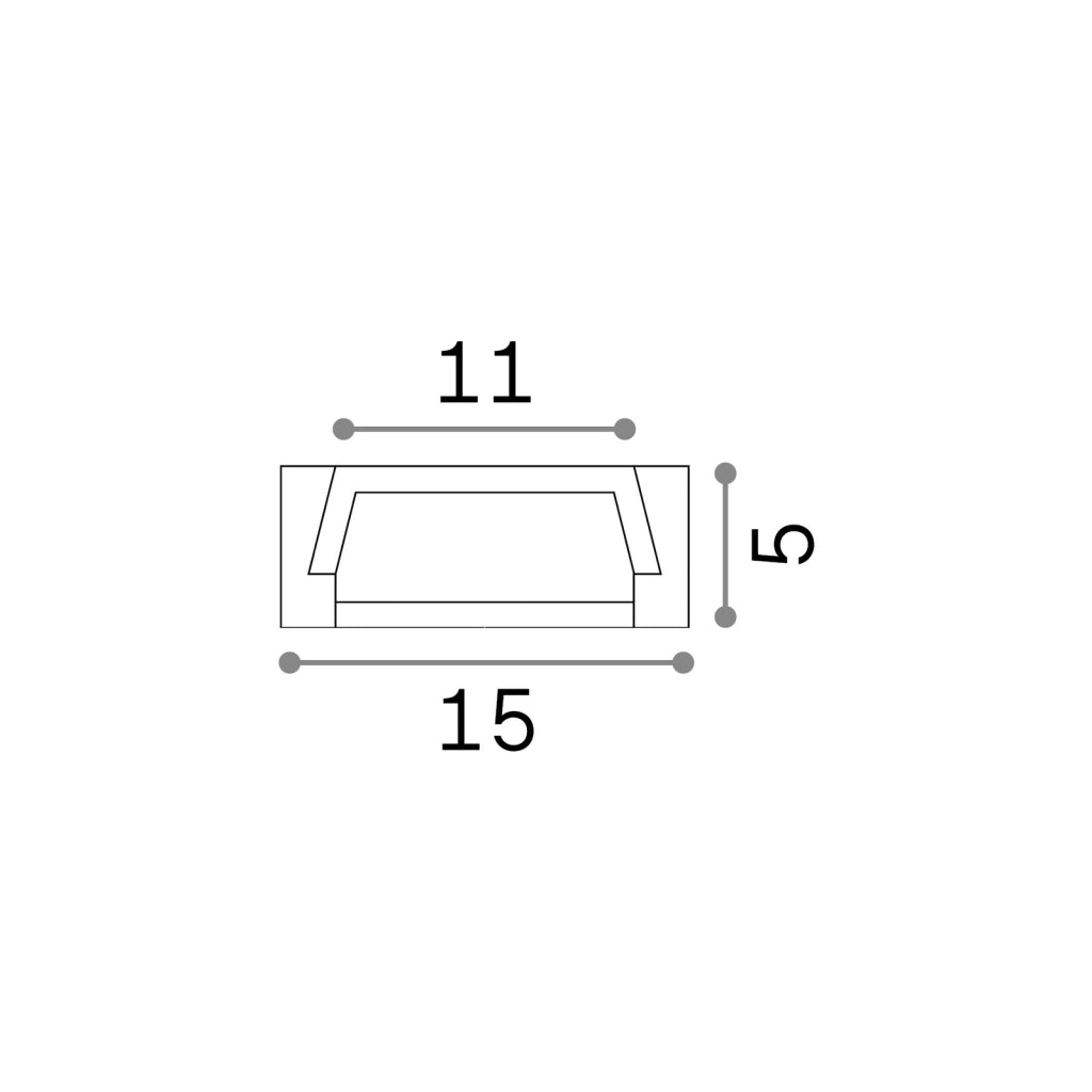 Profilo Slot Alluminio Bianco Sur D15X5 300Cm