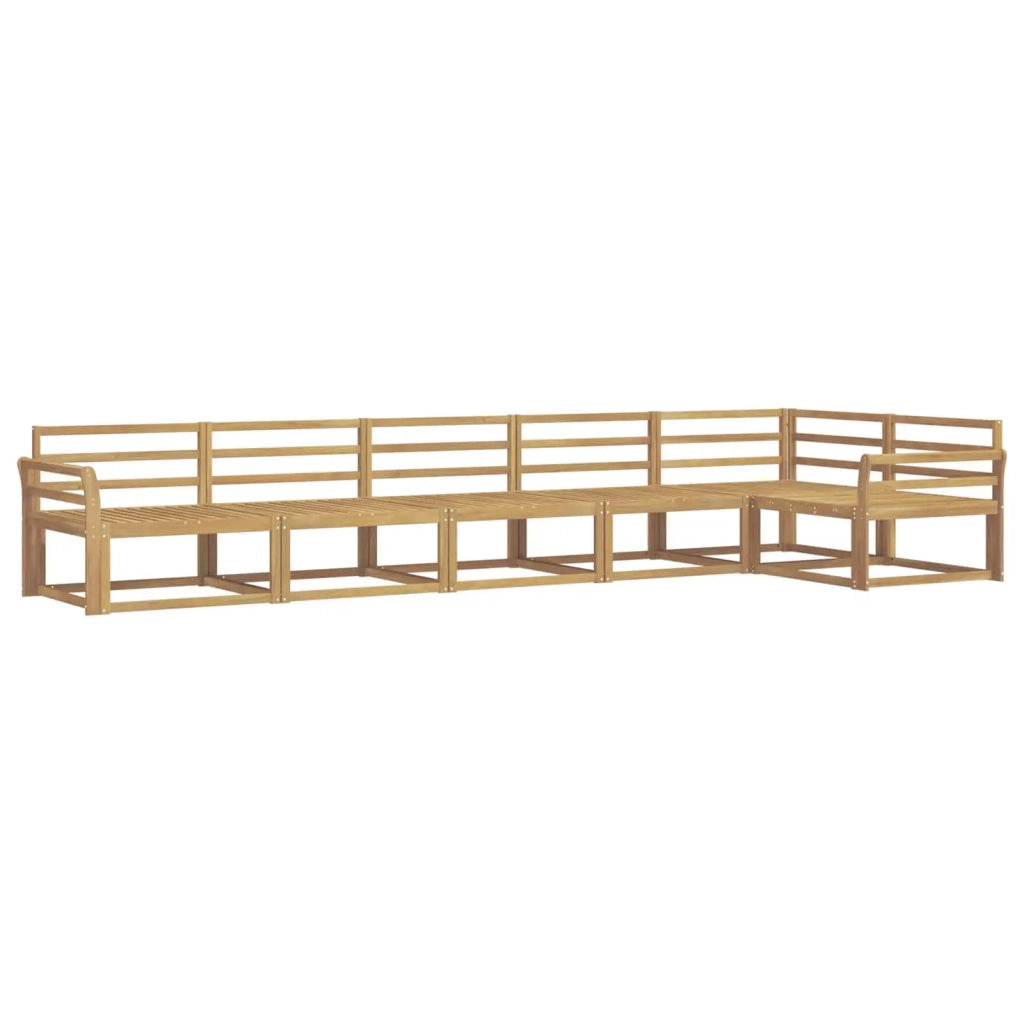Set di divani da esterno 6 pcs Bianco 408 x 170,5 x 73 cm 3386513
