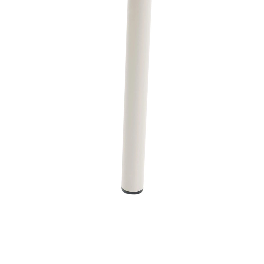 Set di 2 Sedie da Giardino in Ferro Metallo Beige Chiaro Senza Braccioli Impilabili per Esterni
