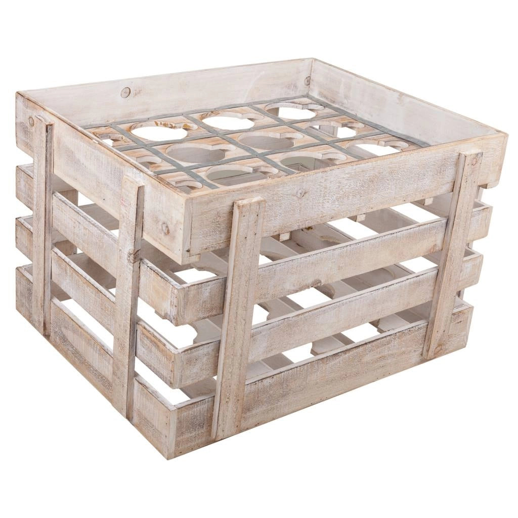 Cassetto portabottiglie in legno marrone 41x32x55h
