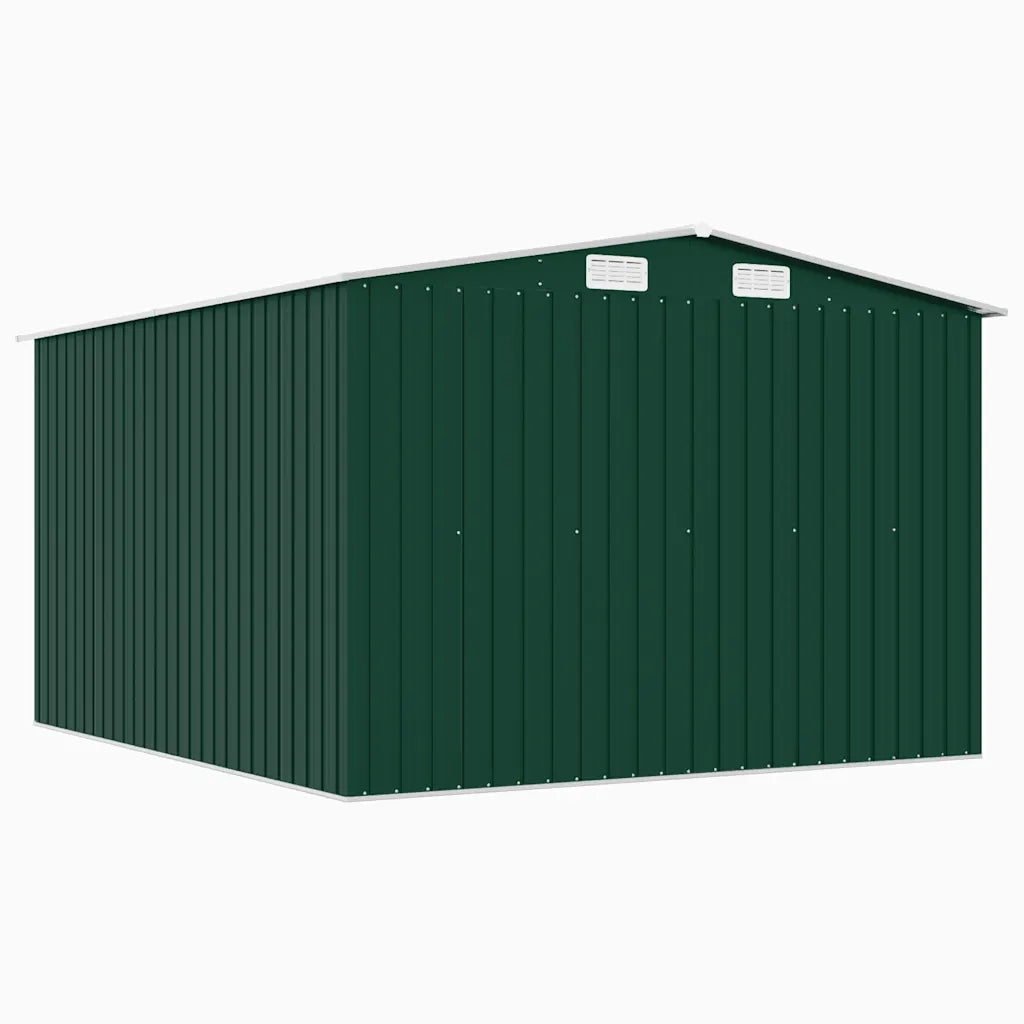 Casetta da Giardino 257x298x178 cm in Metallo Verde 143340