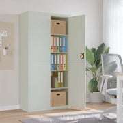Armadio Classificatore Grigio Chiaro 90x40x180 cm in Acciaio 339753