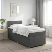 Letto box spring con materasso Grigio Scuro 80 x 200 cm Tessuto 3450826