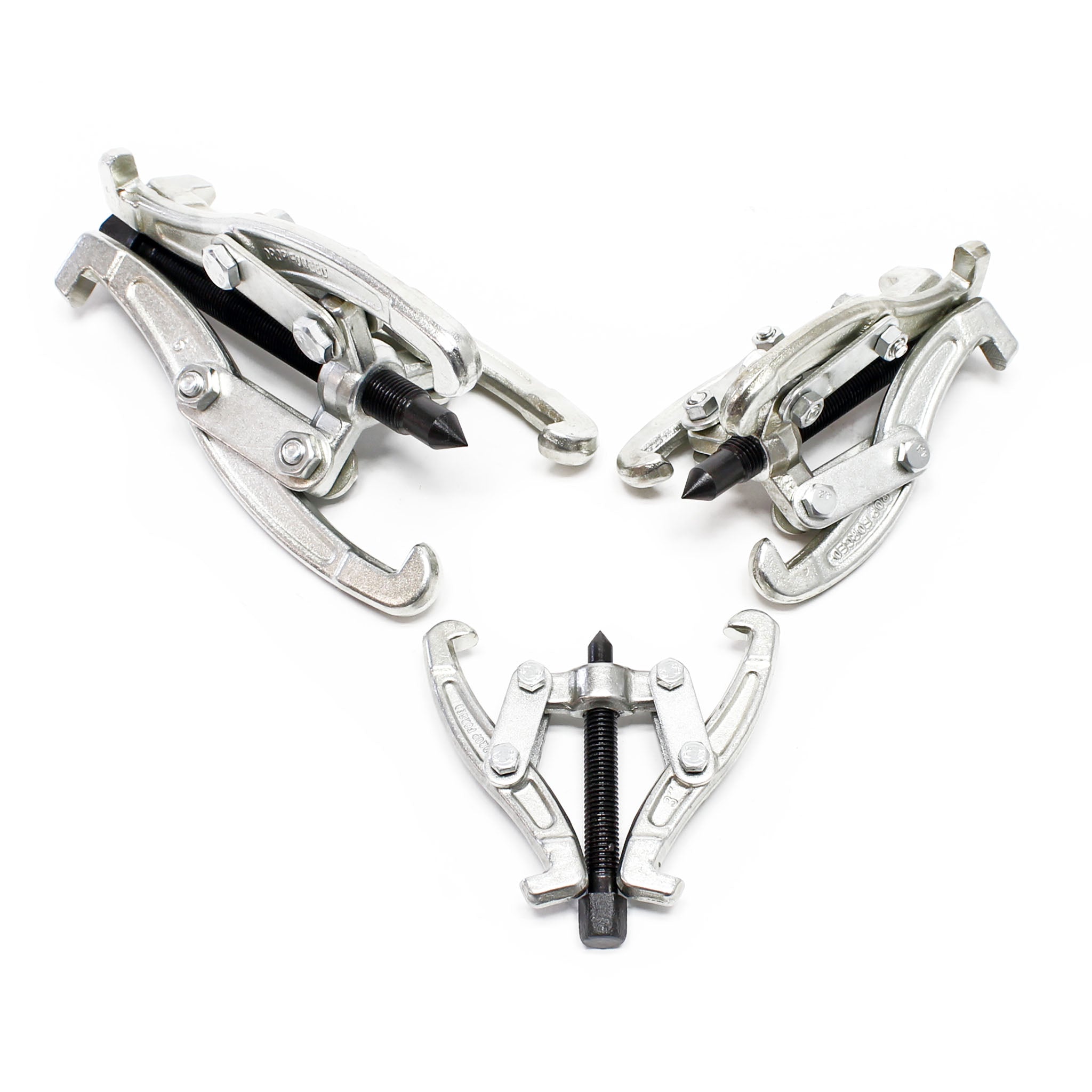 Set 7 pz Compressore molle sospensioni 375mm con estrattore ad artiglio e per giunti sferici