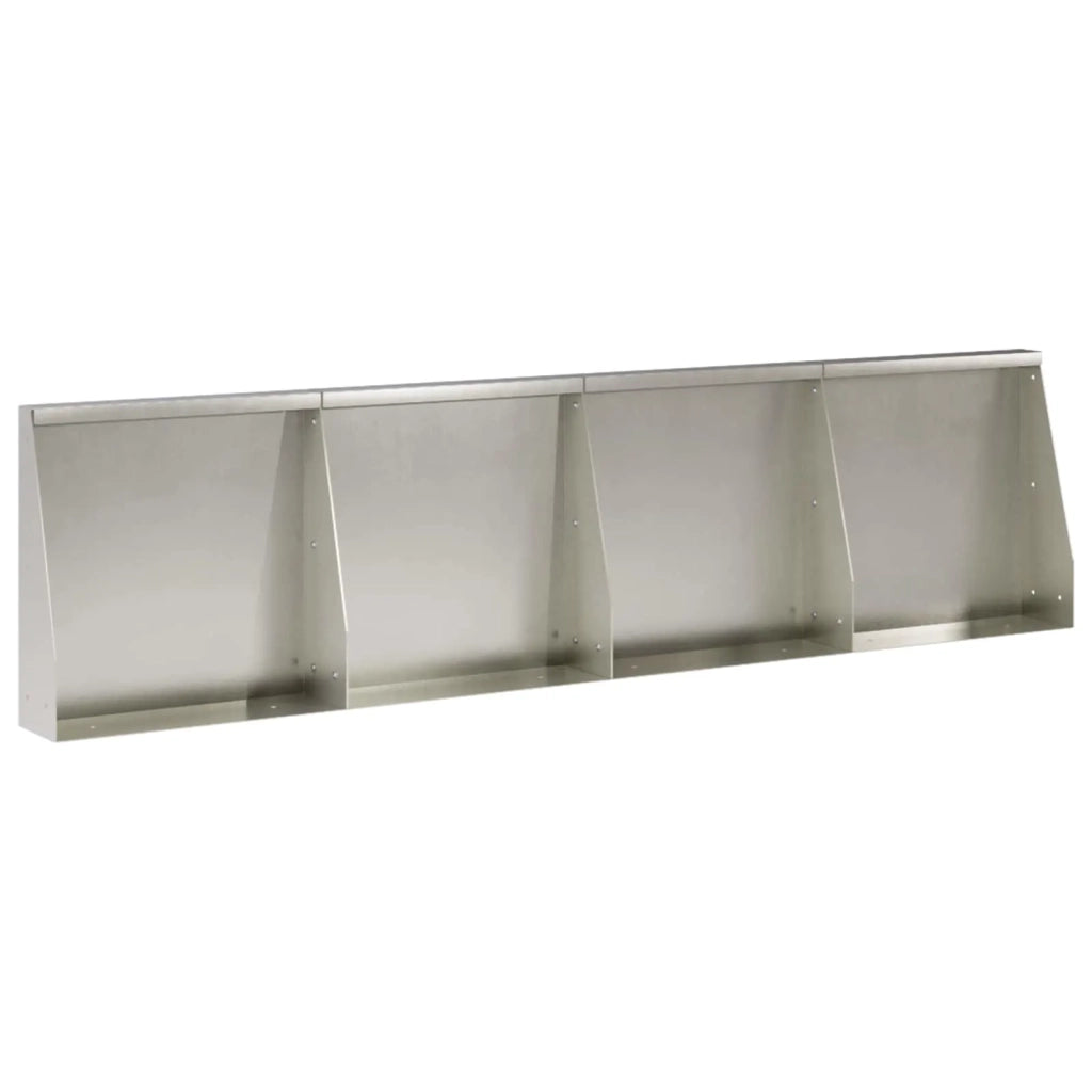 Muro di contenimento 4 pz 40 x 12 x 30 cm Acciaio Inox Argento 3449055