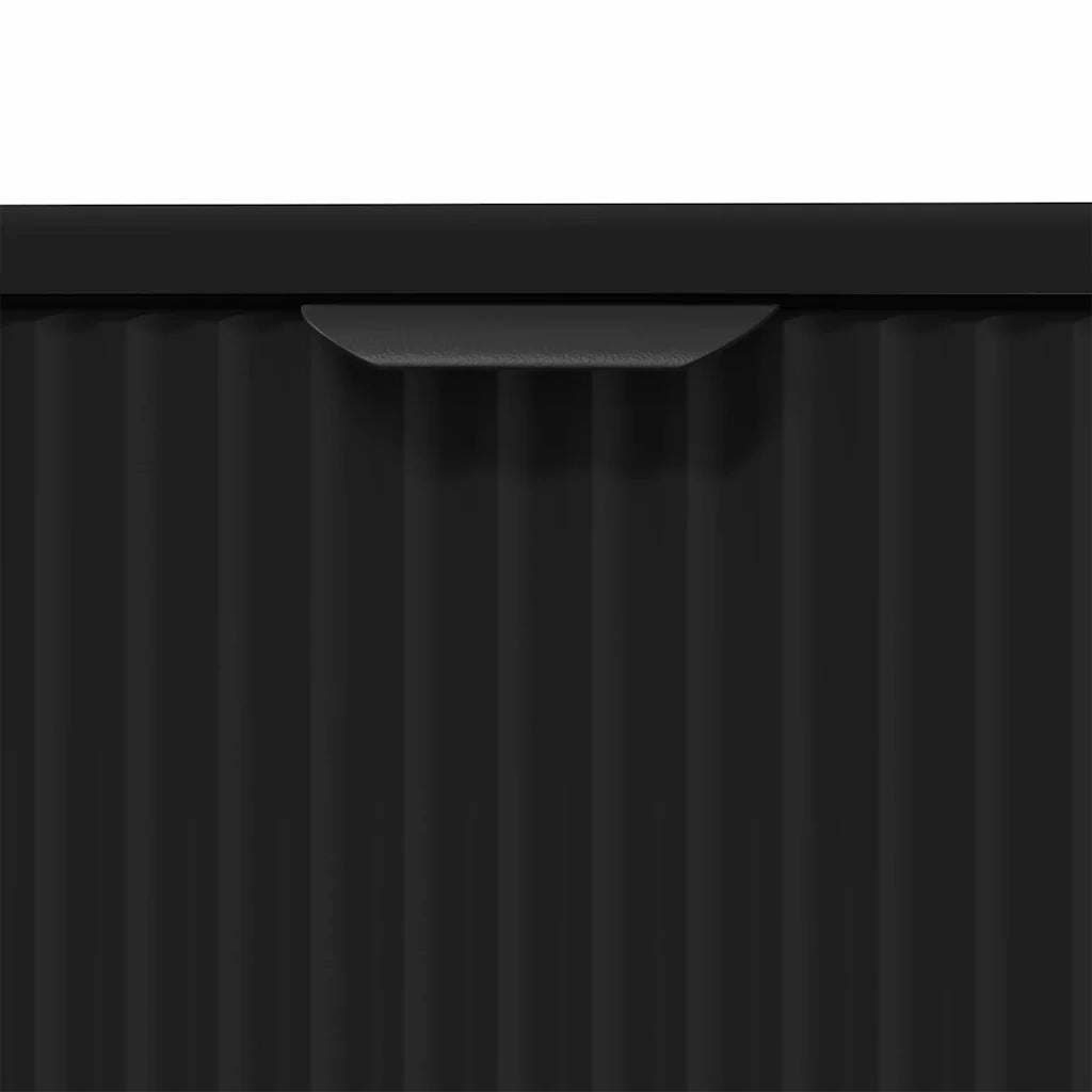 vidaXL Set di mobili per il bagno Plaid 3 pcs Nero 39.5 x 36 x 88 cm