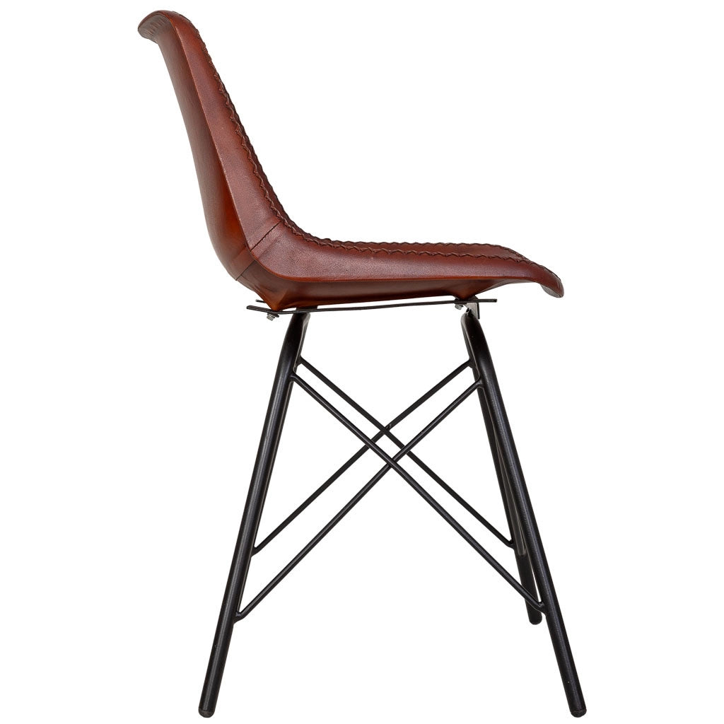 Sedia in metallo marrone 46x46x80h cm