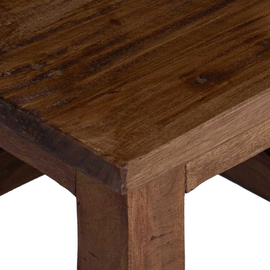 Pouf Naturale 26 x 26 x 26 cm Legno di Mogano