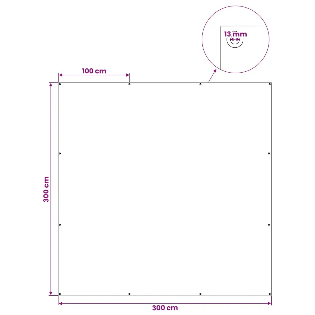 Telo con Occhielli Bianco 3 x 3 m 90 gsm PE 42039384