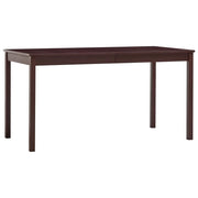 Tavolo da Pranzo Marrone Scuro 140x70x73 cm in Legno di Pino cod mxl 29849
