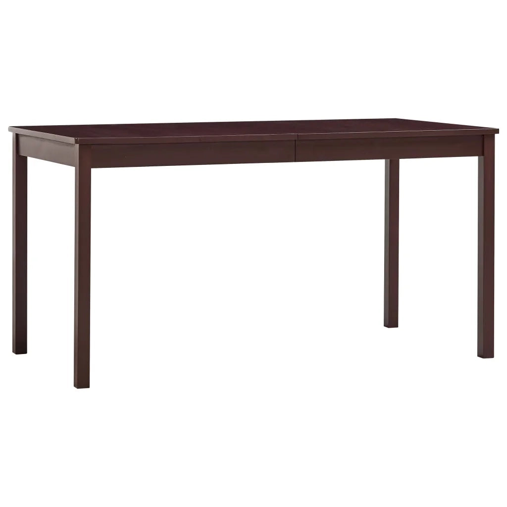 Tavolo da Pranzo Marrone Scuro 140x70x73 cm in Legno di Pino cod mxl 29849