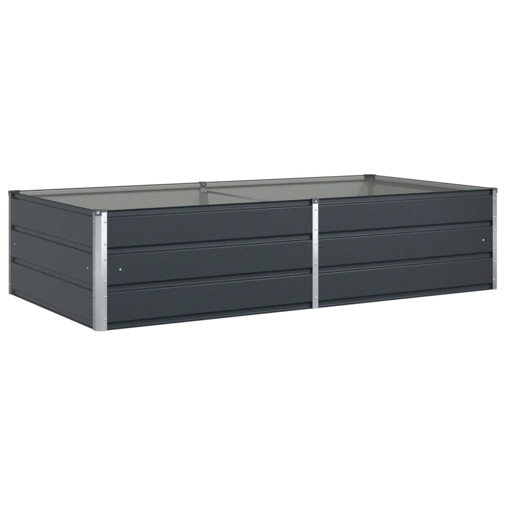 Fioriera Antracite 195 x 100 x 45 cm Acciaio zincato