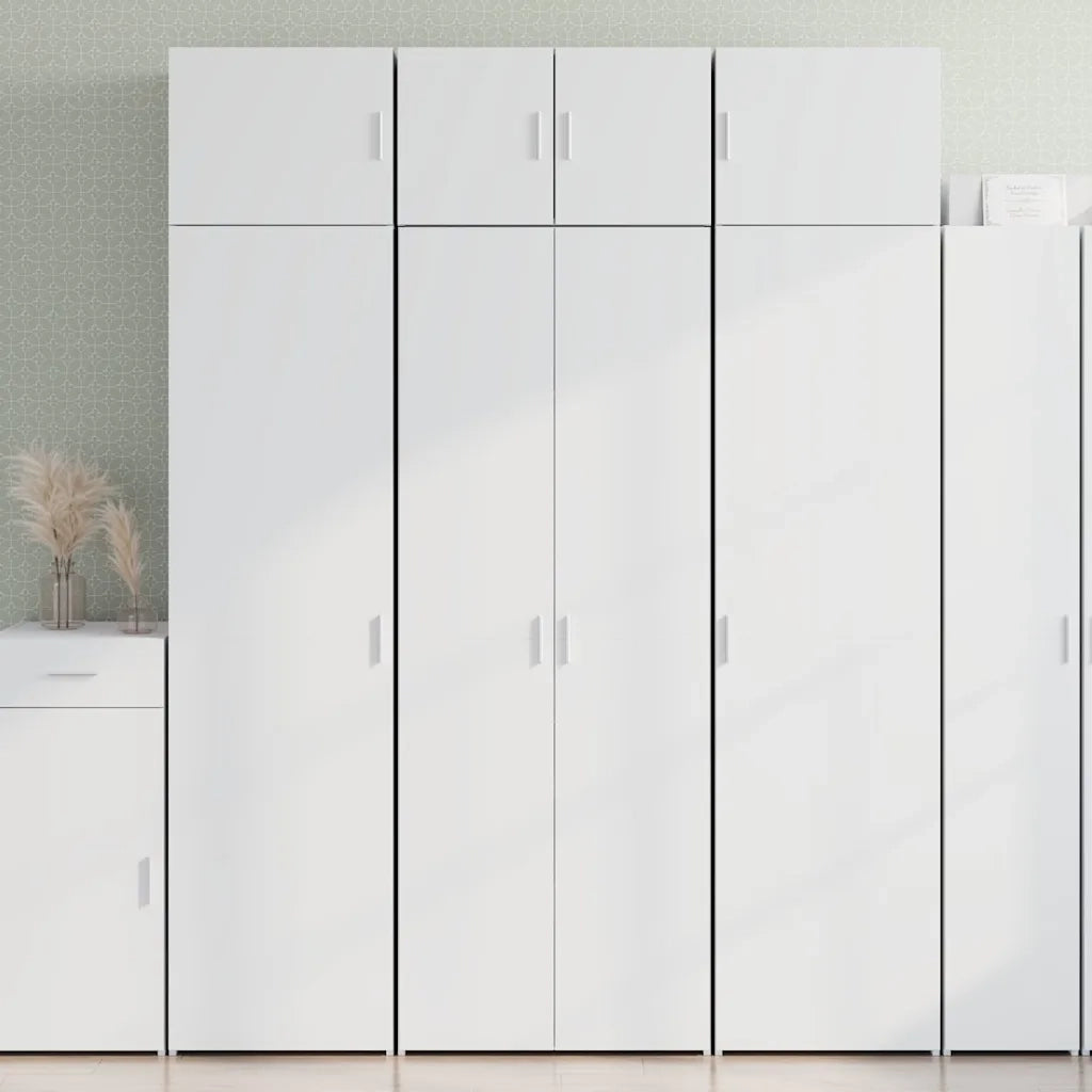 Credenza-Buffet-Armadio da cucina Bianca 70x42,5x185 cm in Legno Multistrato 553065