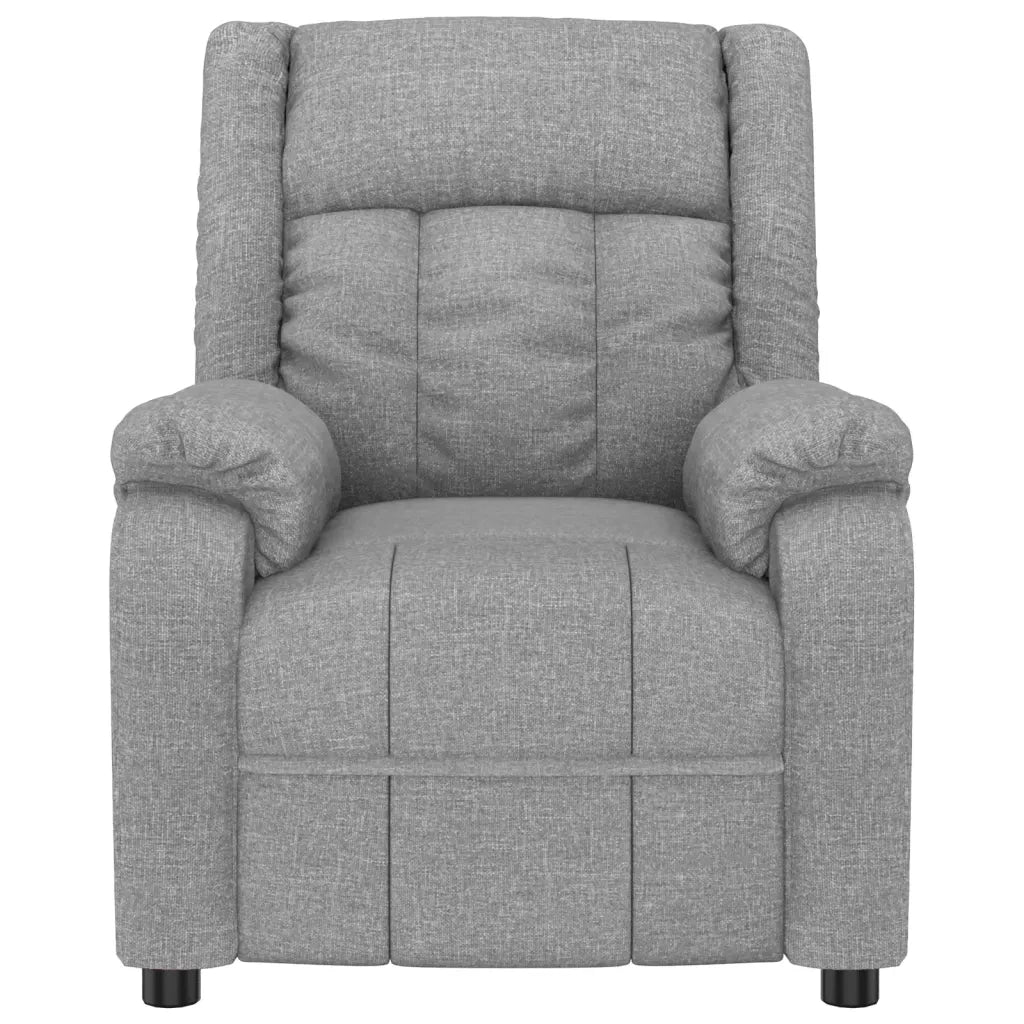 Poltrona Massaggiante Elettrica Grigio Chiaro in Tessuto 3143579