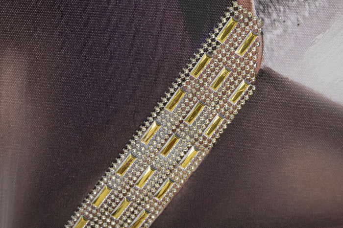 Dipinto su Tela Naomi 100x100x3 cm Cornice in Legno di Pino Multicolor