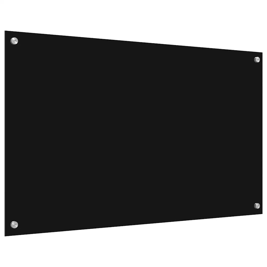 Schienale da cucina 2 pcs Nero 100 x 60 cm vetro temperato 3415553